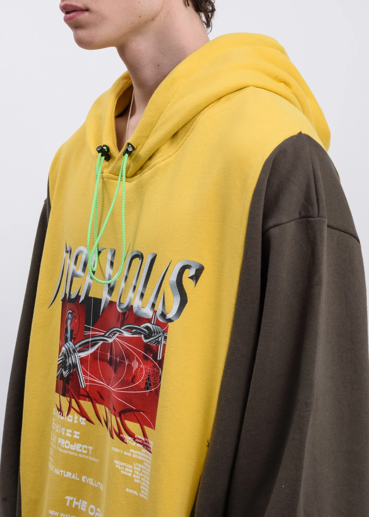 Yellow Reconstructed Hoodie - Image 4