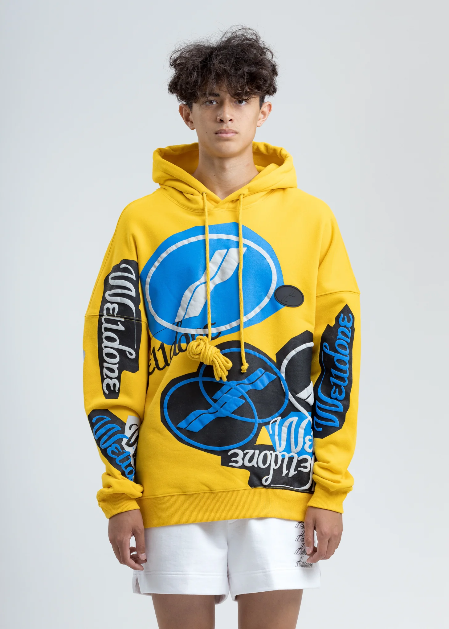 Yellow Stacked Logo Hoodie