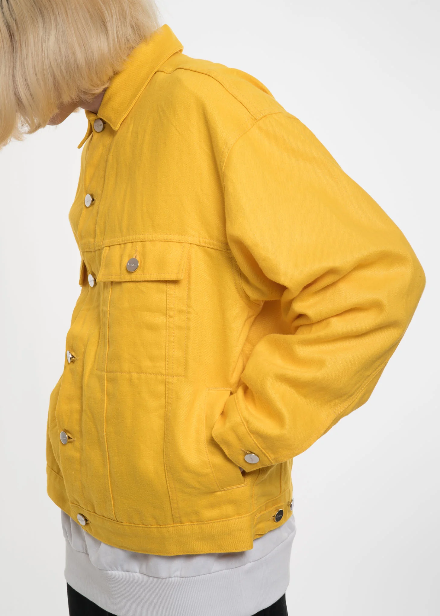 Yellow Vertige Linen Denim Jacket - Image 2