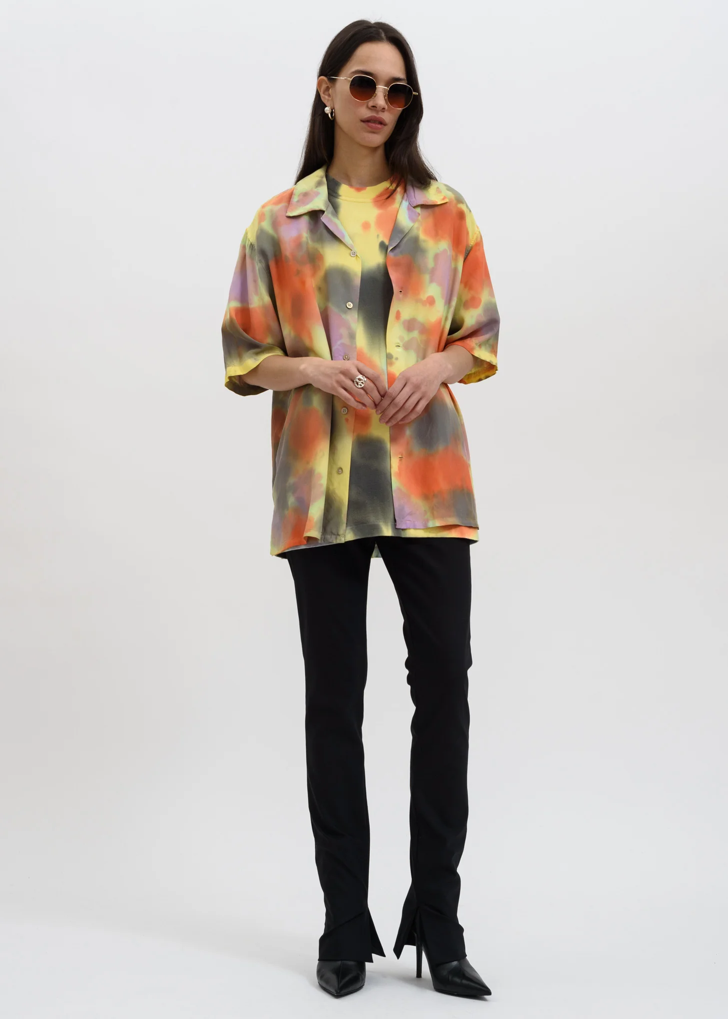 Yellow Waves Tie Dye T-Shirt - Image 5