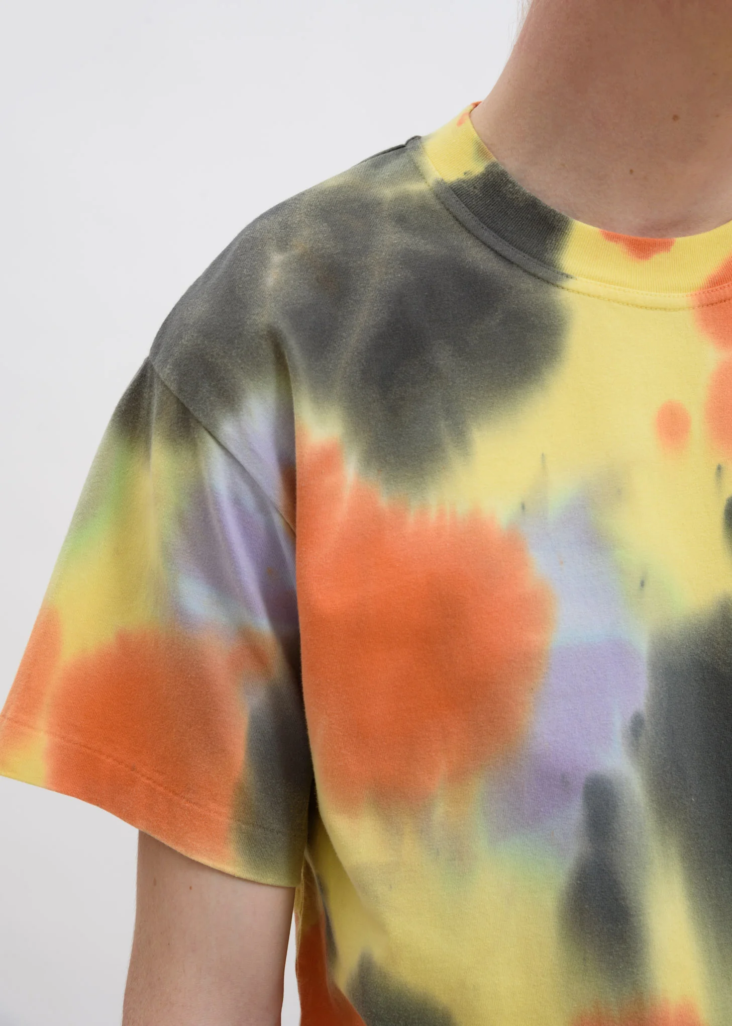 Yellow Waves Tie Dye T-Shirt - Image 2
