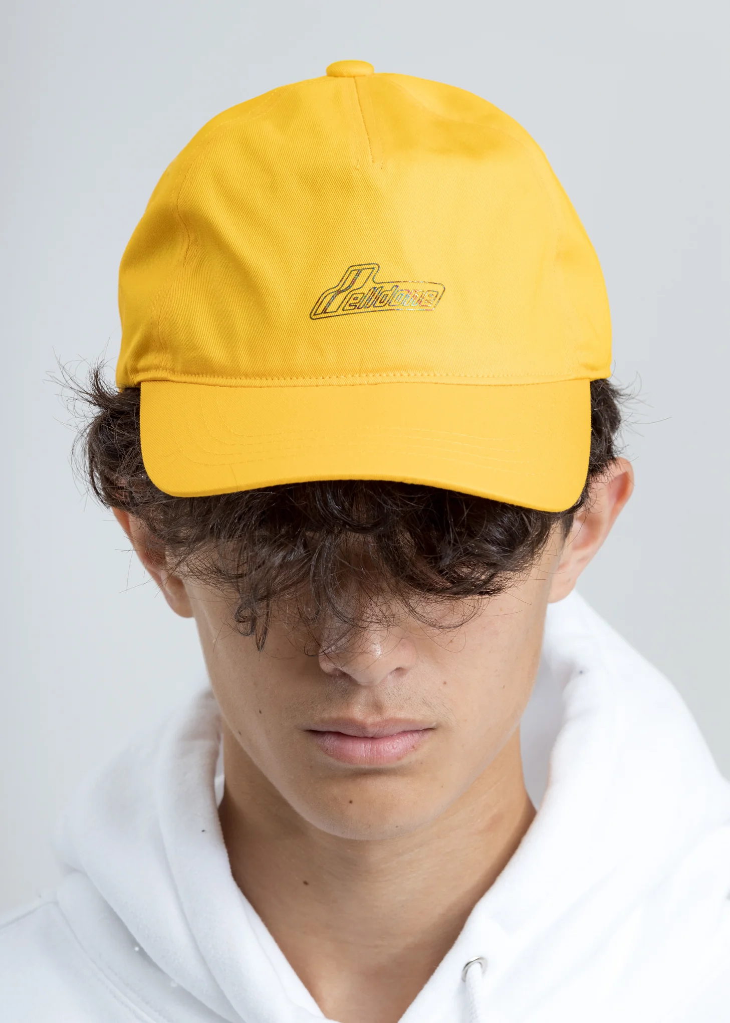 Yellow WE11DONE Iridescent Logo Cap