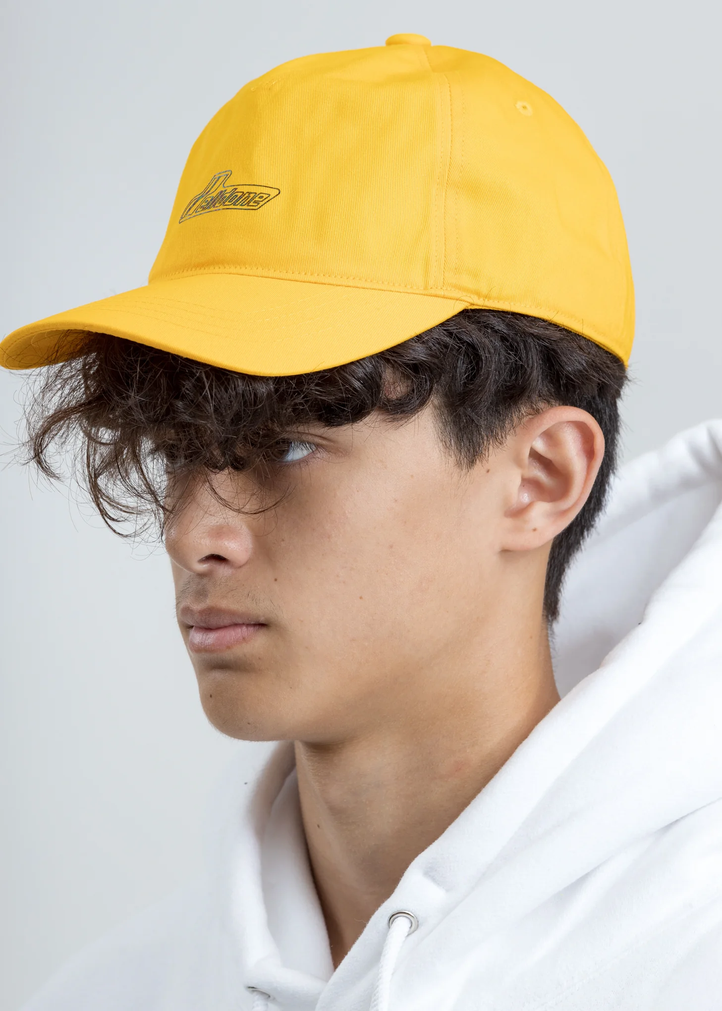 Yellow WE11DONE Iridescent Logo Cap - Image 3
