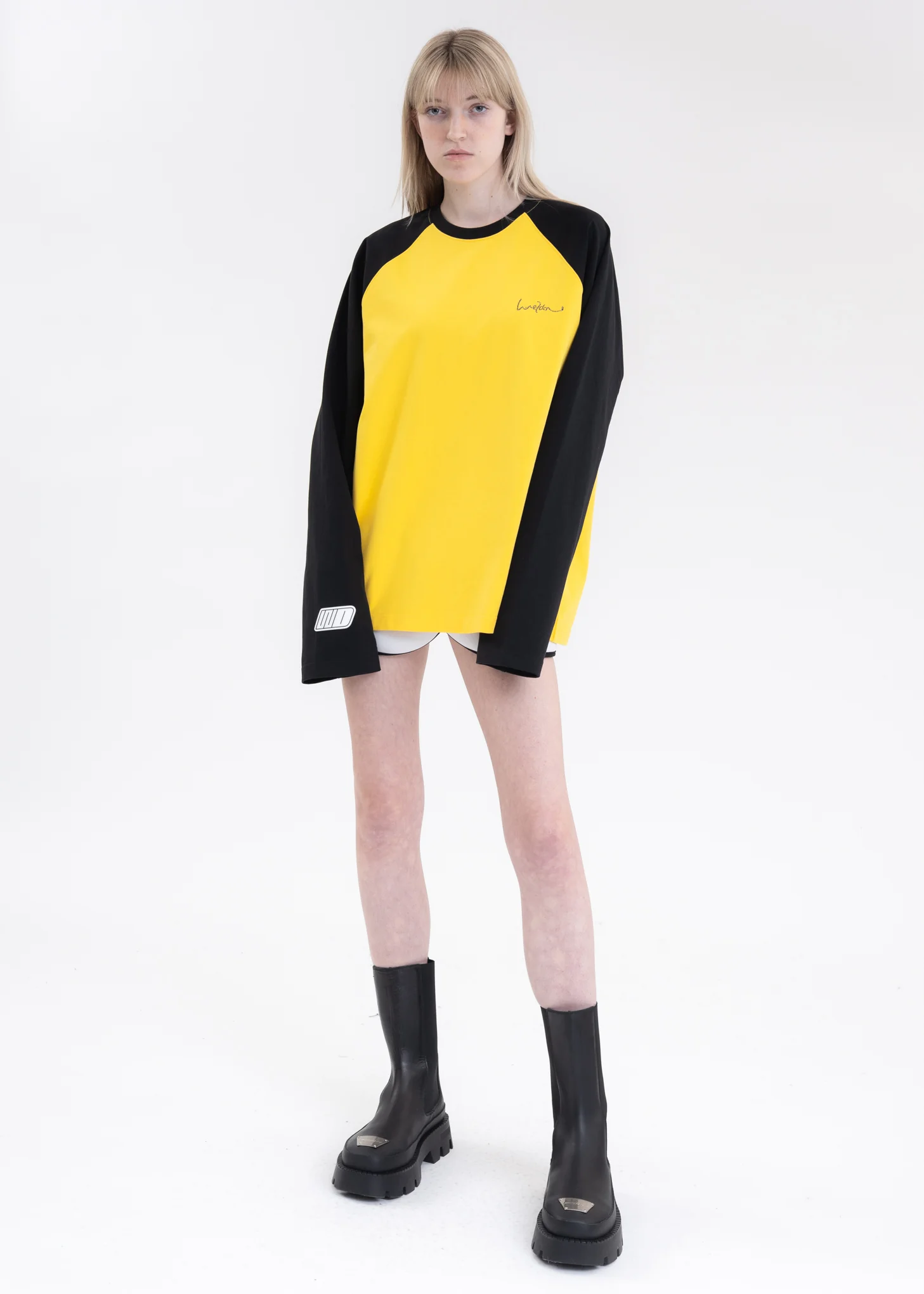 YELLOW WE11DONE LOGO RAGLAN LONG-SLEEVED T-SHIRT - Image 6