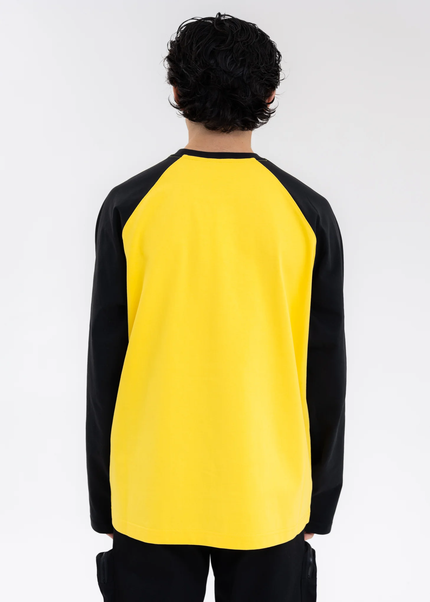 YELLOW WE11DONE LOGO RAGLAN LONG-SLEEVED T-SHIRT - Image 3